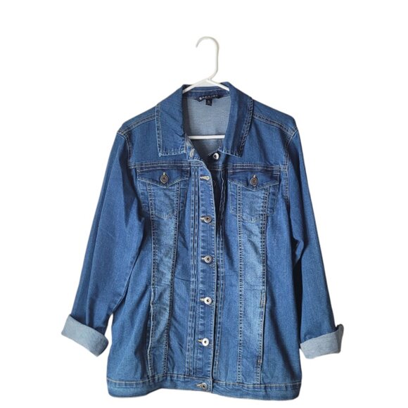 Baccini Medium Wash Jean Jacket - Picture 1 of 8